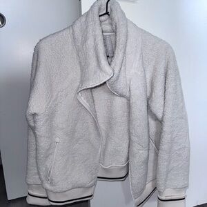 Athleta Cream Teddy Jacket